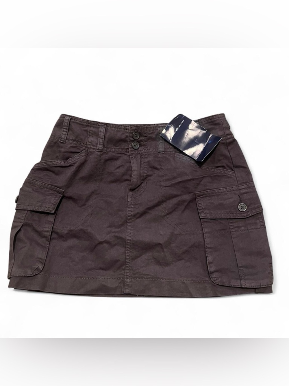 Brandy Melville dark brown cargo mini skirt